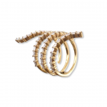 Djula - Diamond Spiral Ring Pink Gold  